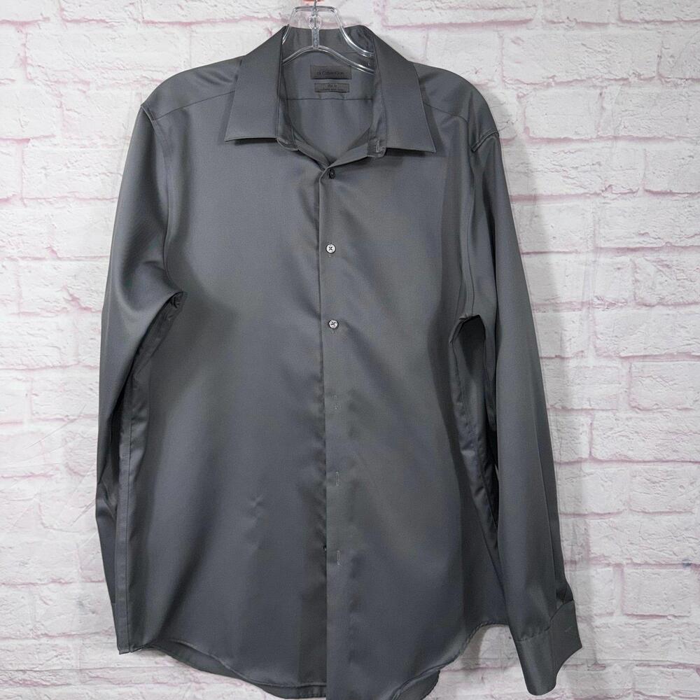 Calvin Klein Slim Fit Infinite Dress Shirt 16 1/2 34/35